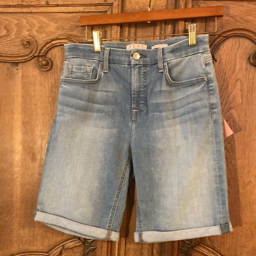 JEN7 by 7 for All Mankind Rolled Hem Bermuda Shorts